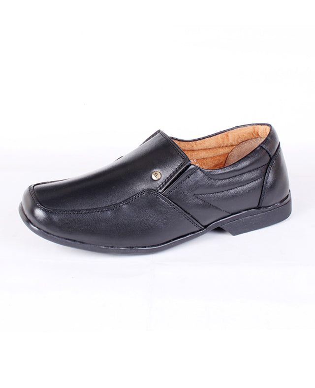 Men's leather black shoes  02067