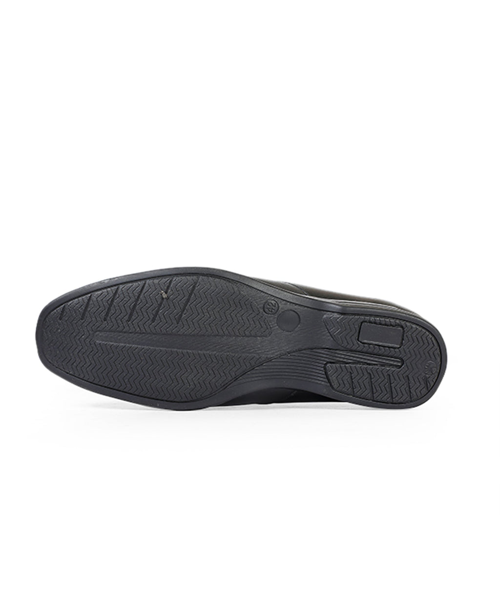 Men's leather black shoes 04253