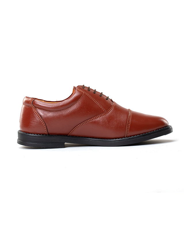 Men's leather oxford brown shoes 05002
