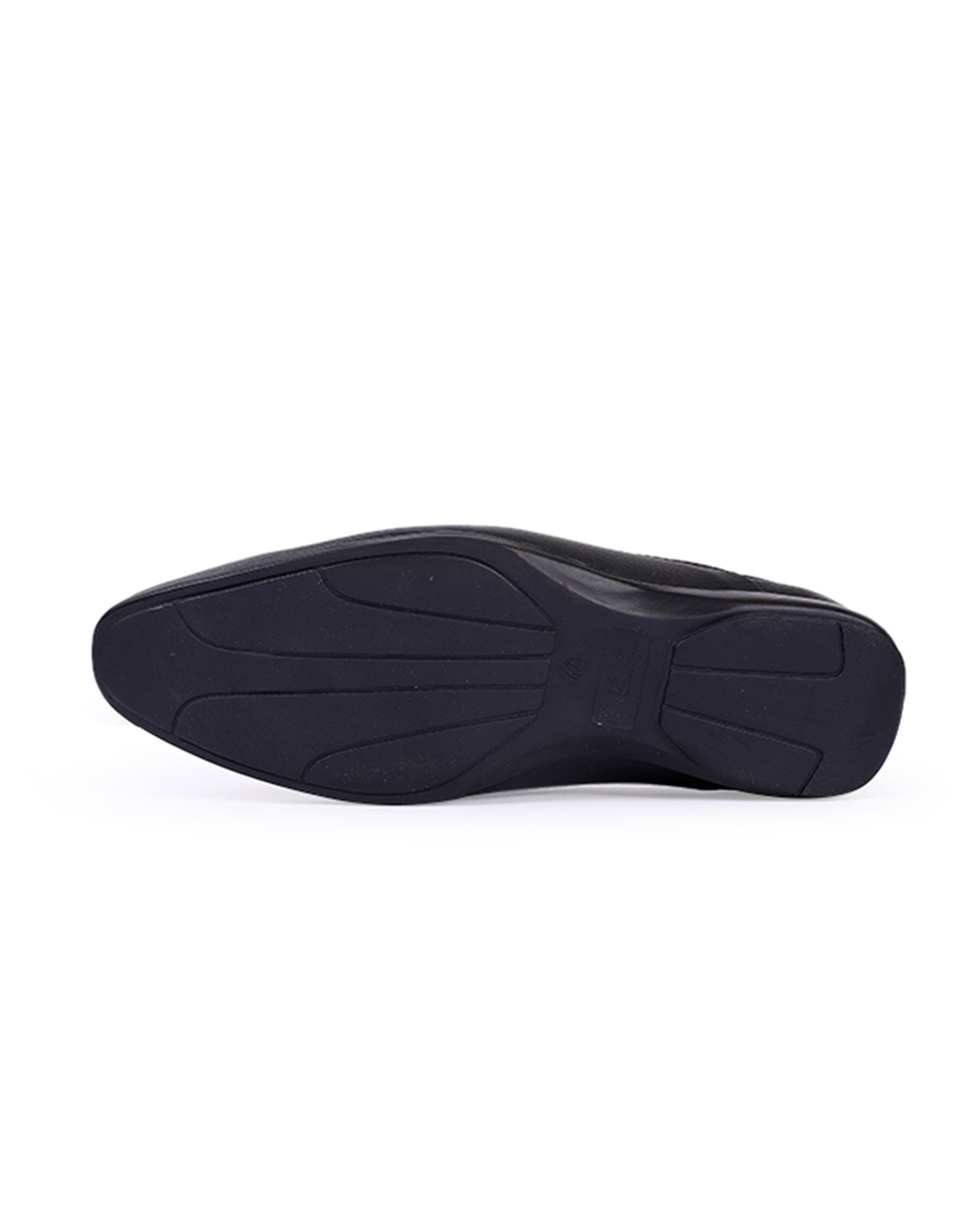 Men's leather black shoes 106417
