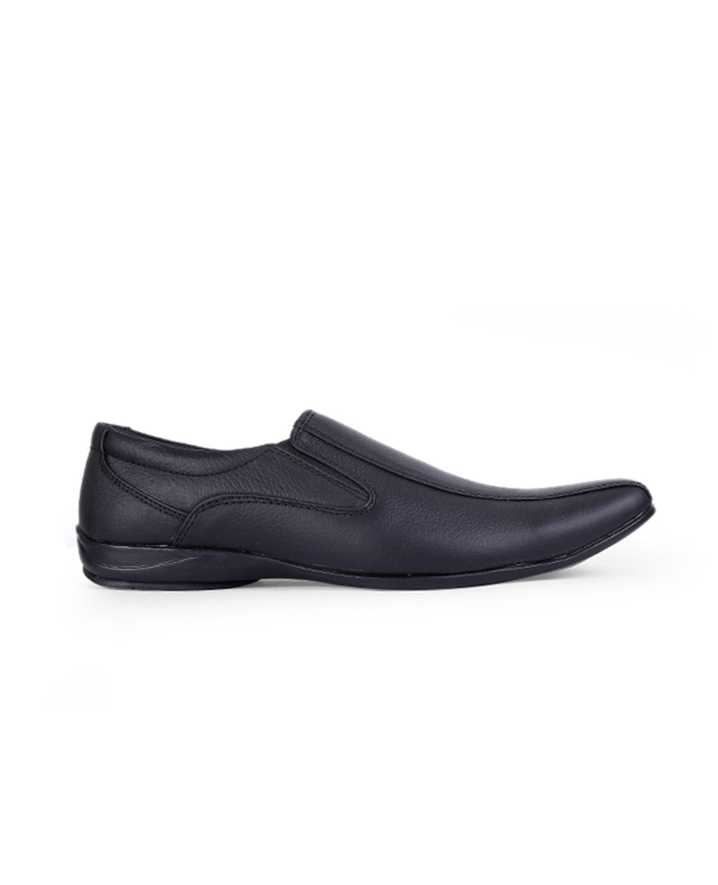 Men's leather black shoes 106417