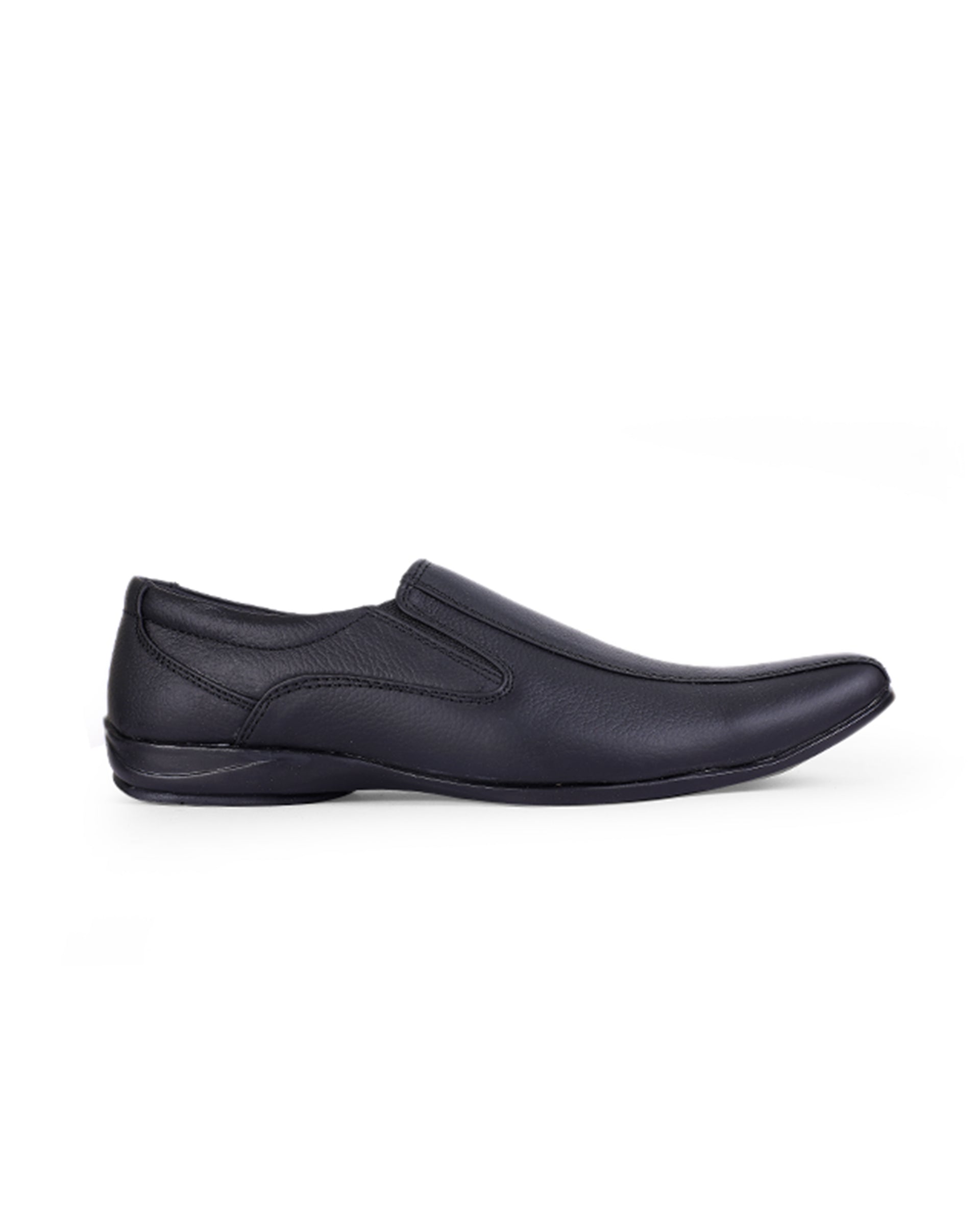 Men's leather black shoes 106417