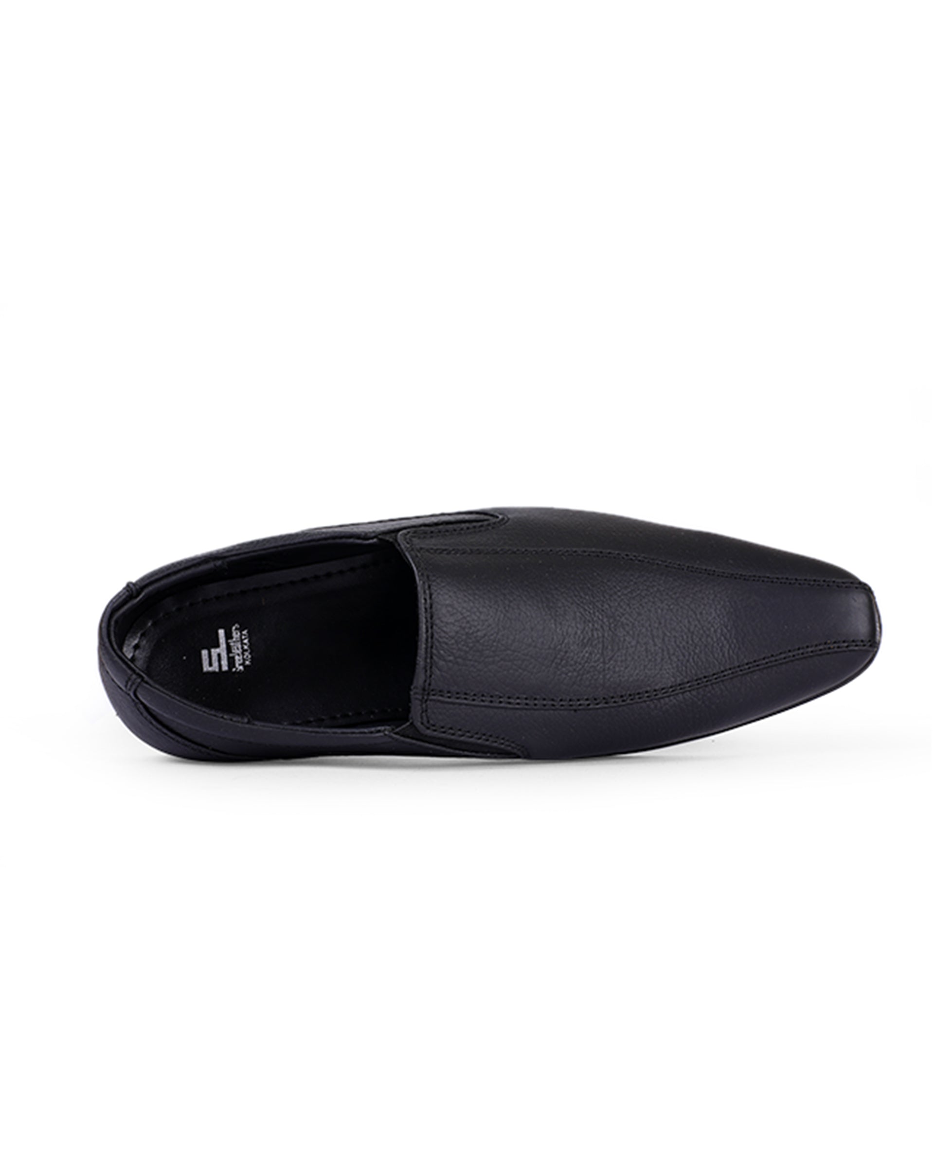 Men's leather black shoes 106417