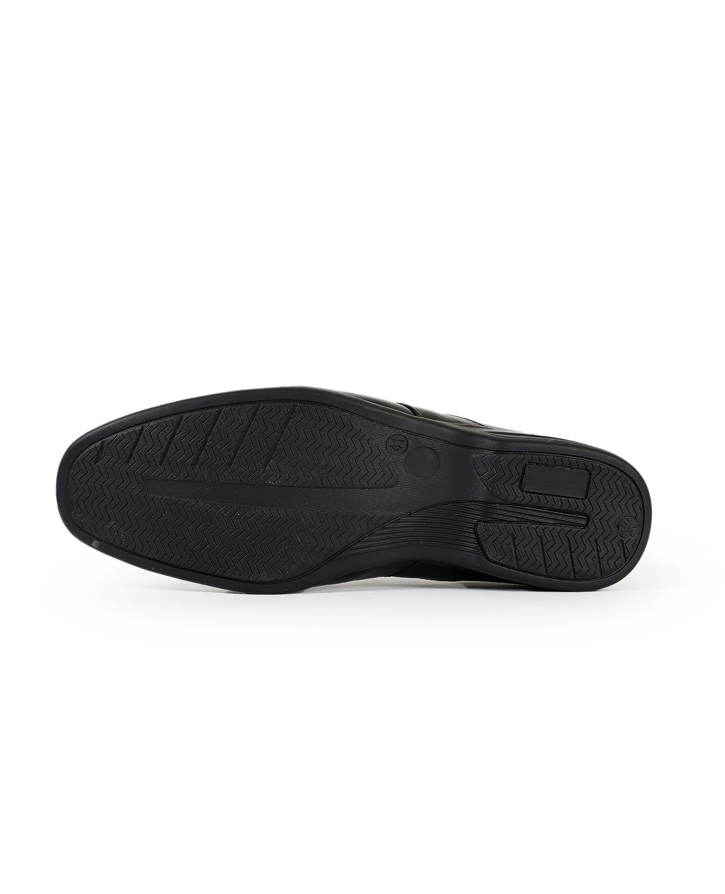 Men's leather black shoes 10802