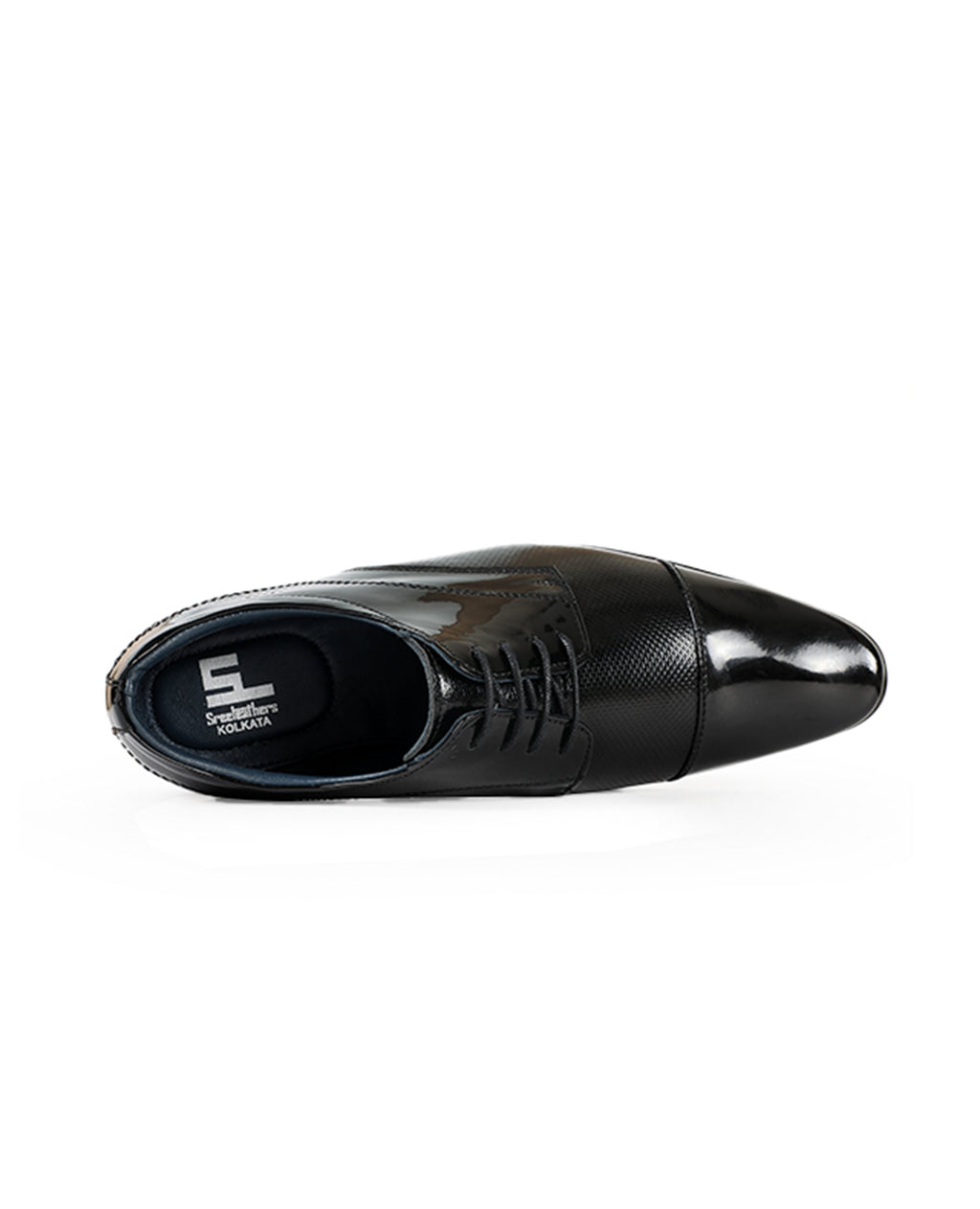 Men's patent leather black shoes 204711