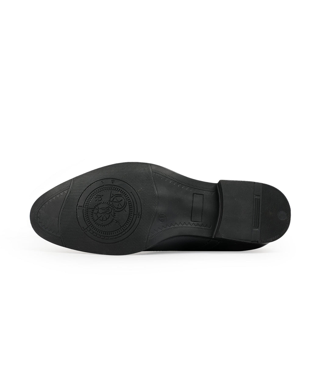 Men's leather black shoes 205902