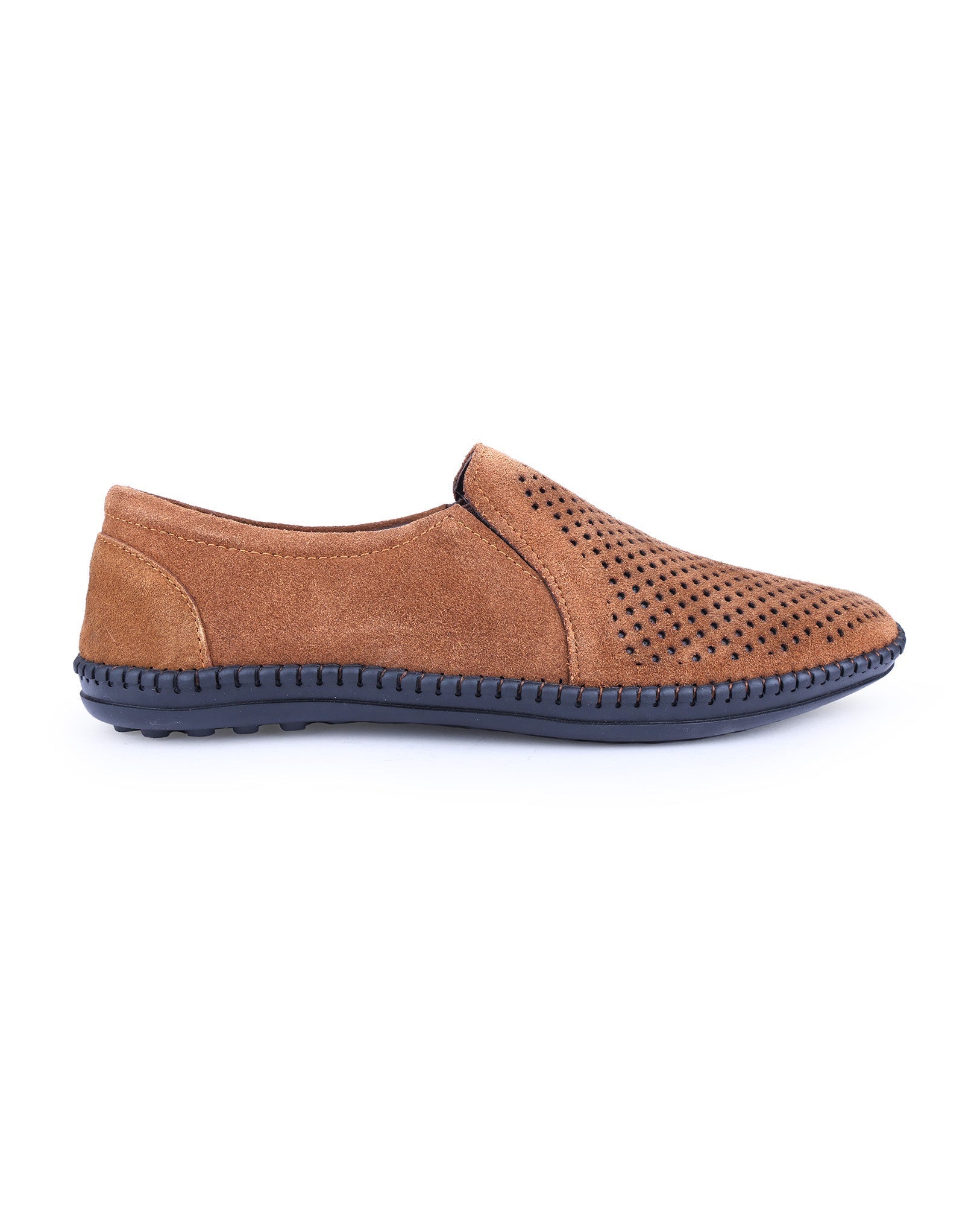 Men's leather brown shoes 24857